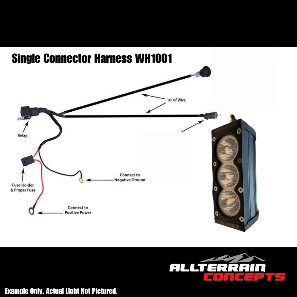 ATC - Light Bar Wiring Harness (Single)